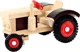 Jucarie din lemn Bino Tractor cu remorca si cuburi