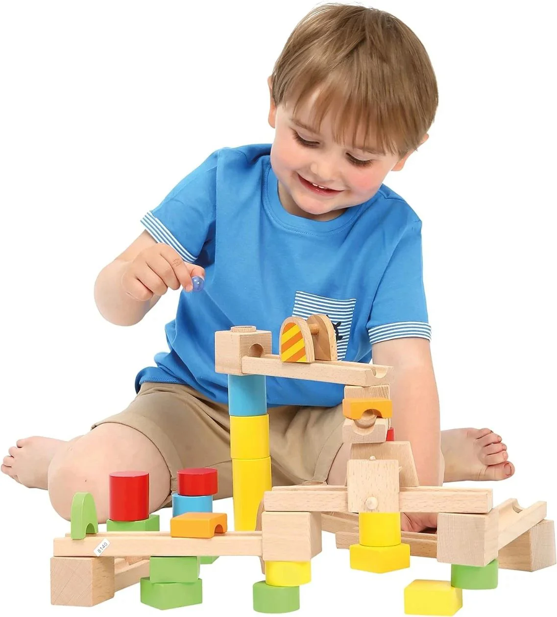 Деревянный строительный набор Bino Лабиринт Marble Run, 40 эл.