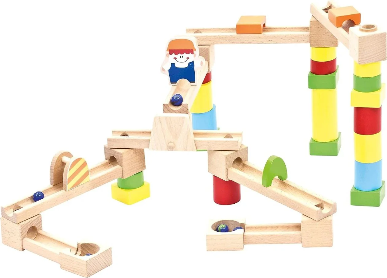 Деревянный строительный набор Bino Лабиринт Marble Run, 40 эл.