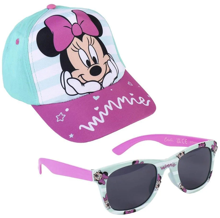 Chipiu si ochelari de soare cu protectie UV Cerda Minnie foto