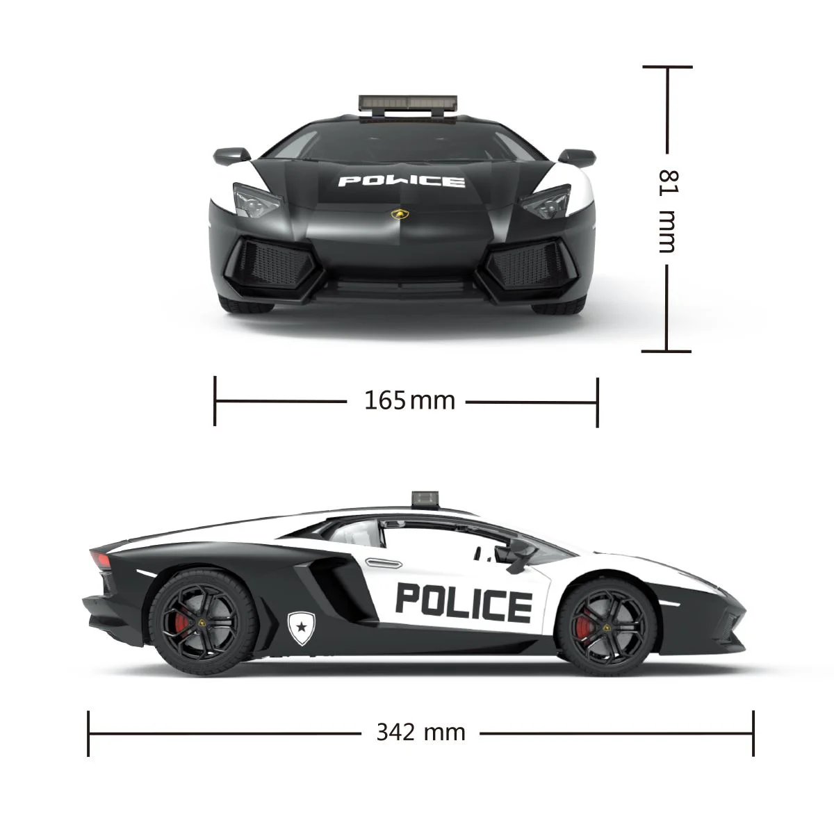 Masina cu telecomanda KS Drive Lamborghini Aventador, Politie