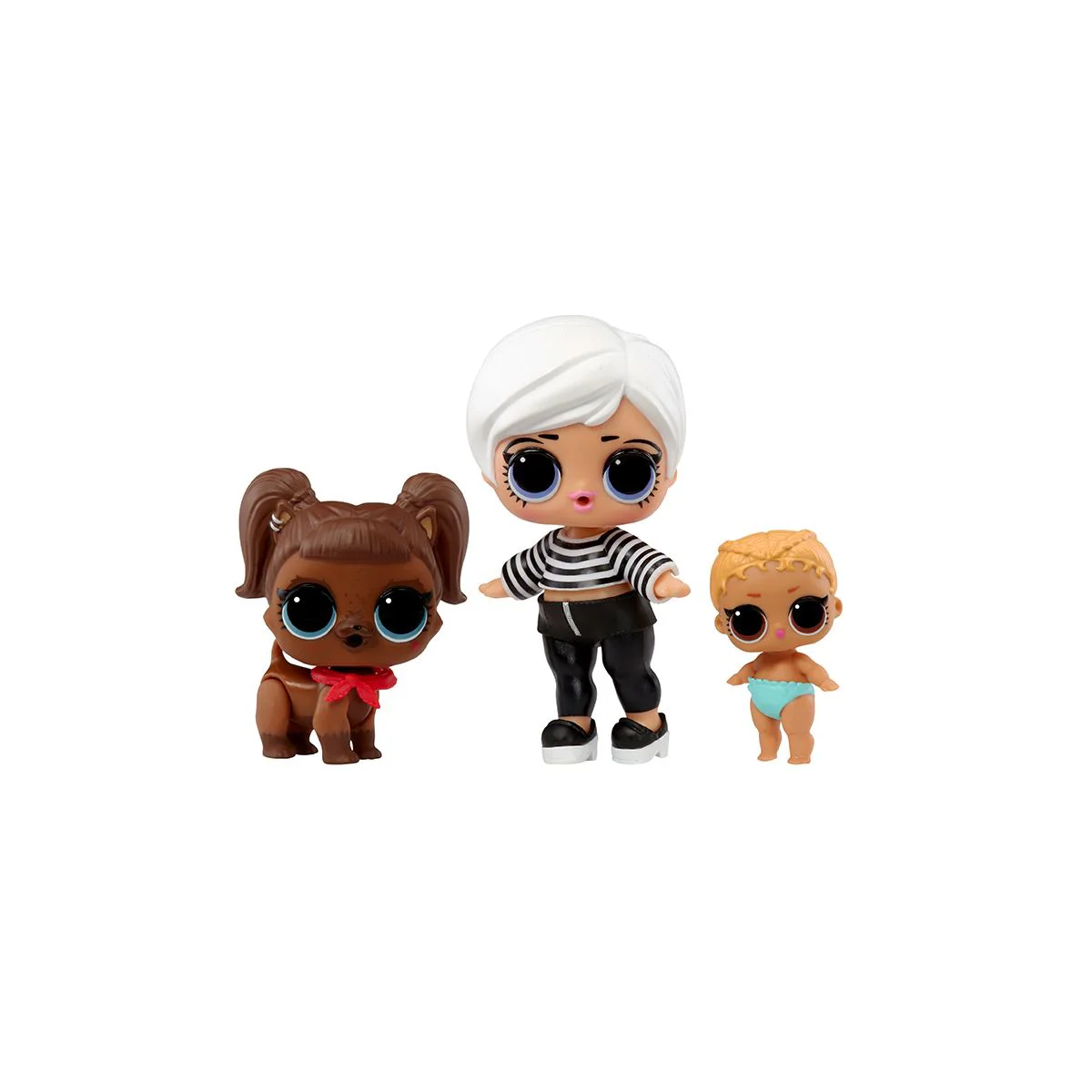 Set din 3 figurine L.O.L. Surprise! Beatnik Babe, Darling Doggie and Lil Kicks