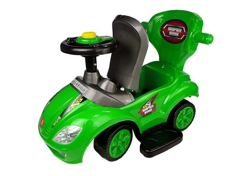 Tolocar 3 in 1 Leantoys cu maner, Verde