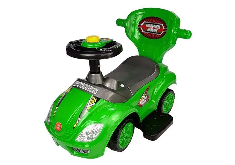 Tolocar 3 in 1 Leantoys cu maner, Verde