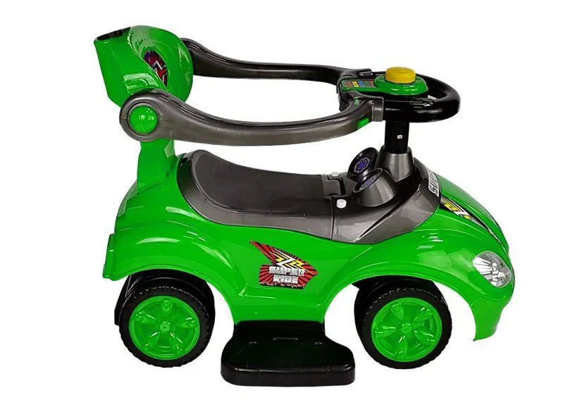 Tolocar 3 in 1 Leantoys cu maner, Verde