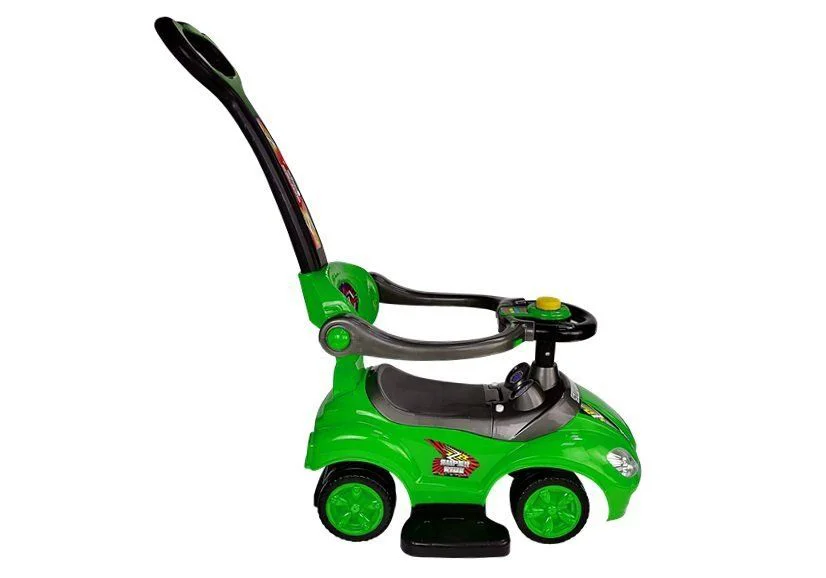 Tolocar 3 in 1 Leantoys cu maner, Verde