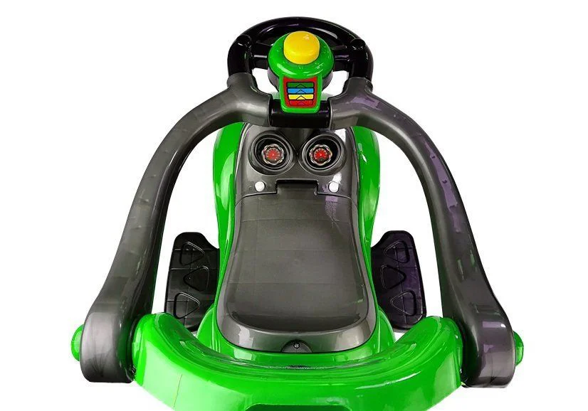 Tolocar 3 in 1 Leantoys cu maner, Verde