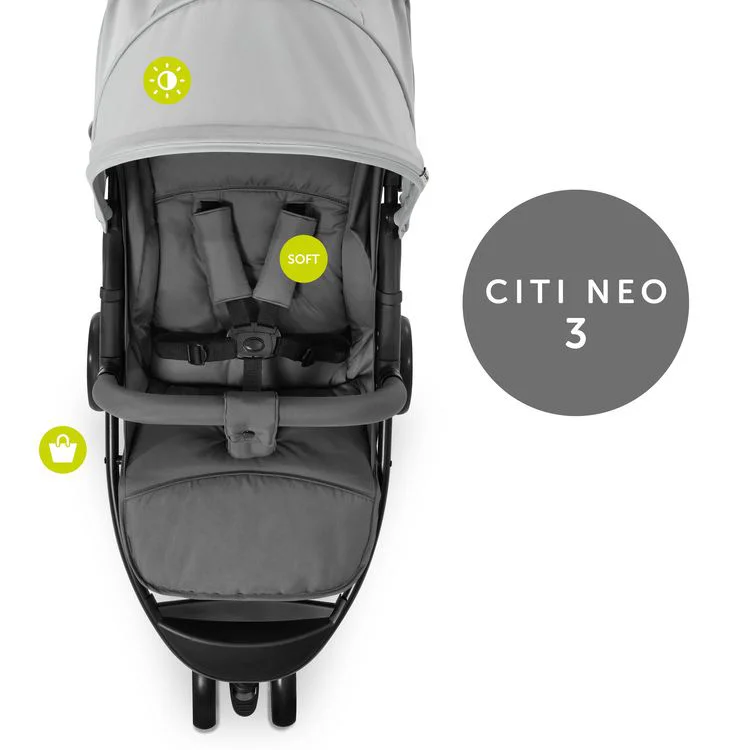 Carucior pliabil pentru plimbare Hauck City Neo 3 Grey foto