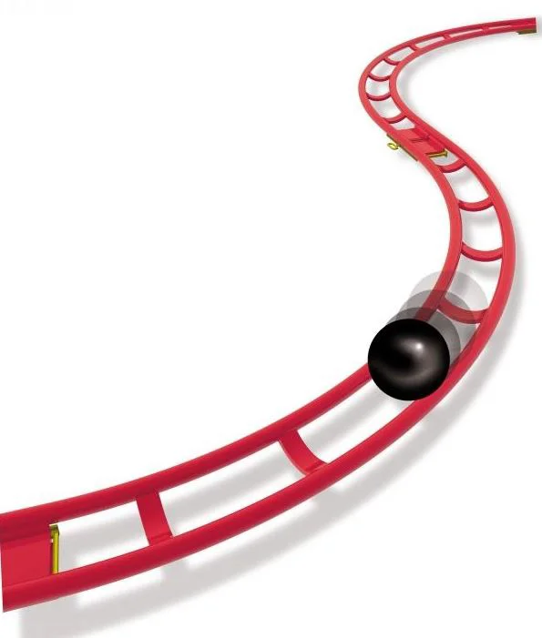 Set de joaca Quercetti Traseu Roller Coaster, 150 el.