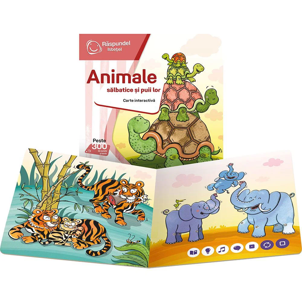 Carte interactiva Raspundel Istetel Animale salbatice si puii lor foto