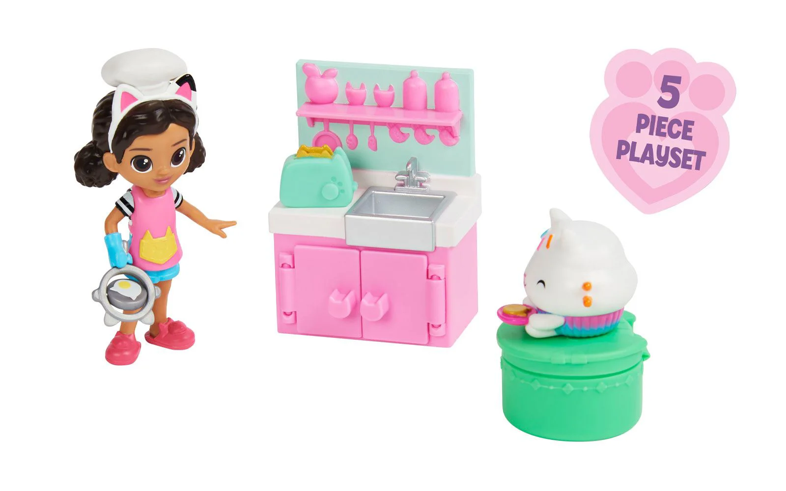 Set cu figurina Gabby's Dollhouse si accesorii, Bucatarie