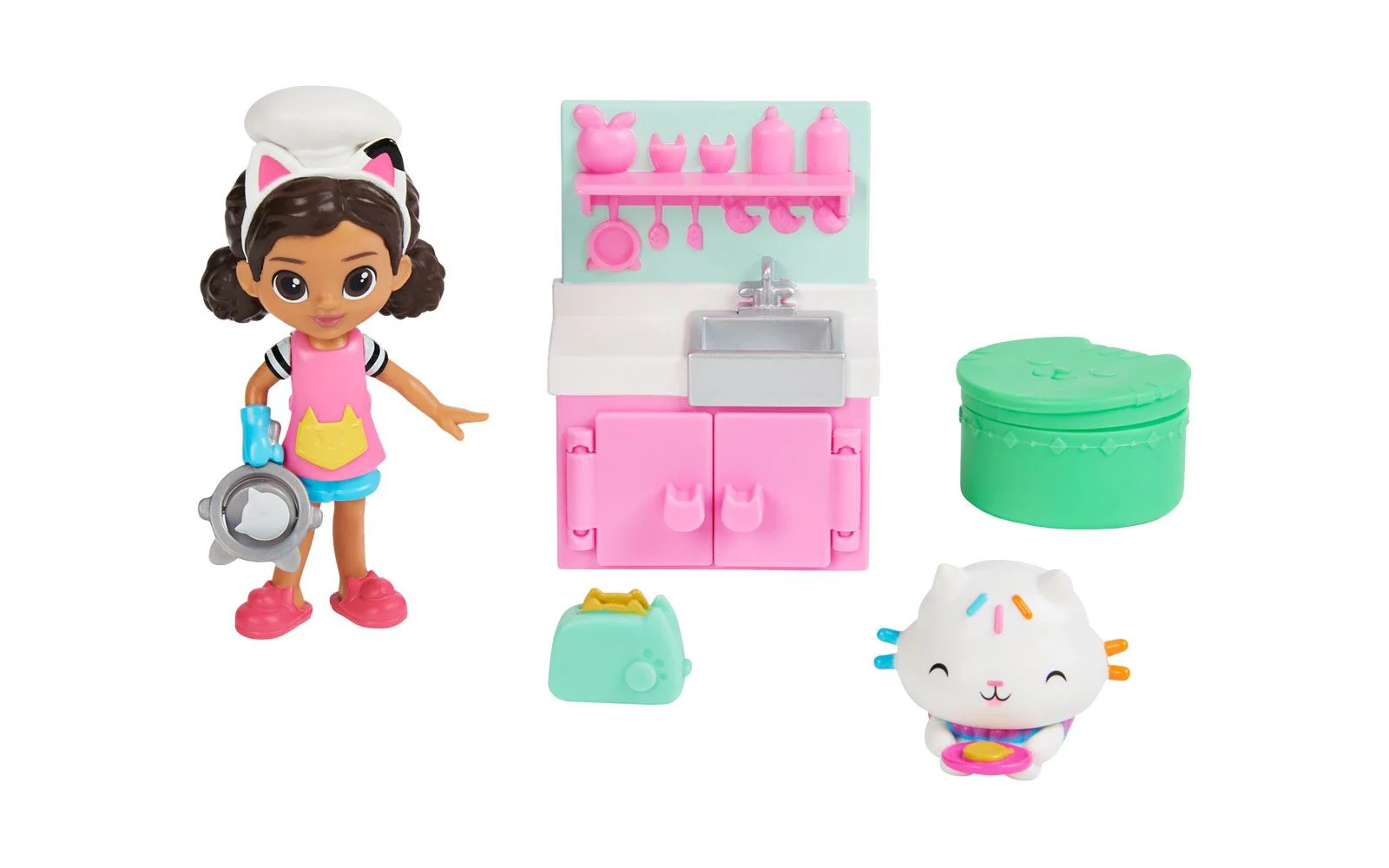 Set cu figurina Gabby's Dollhouse si accesorii, Bucatarie