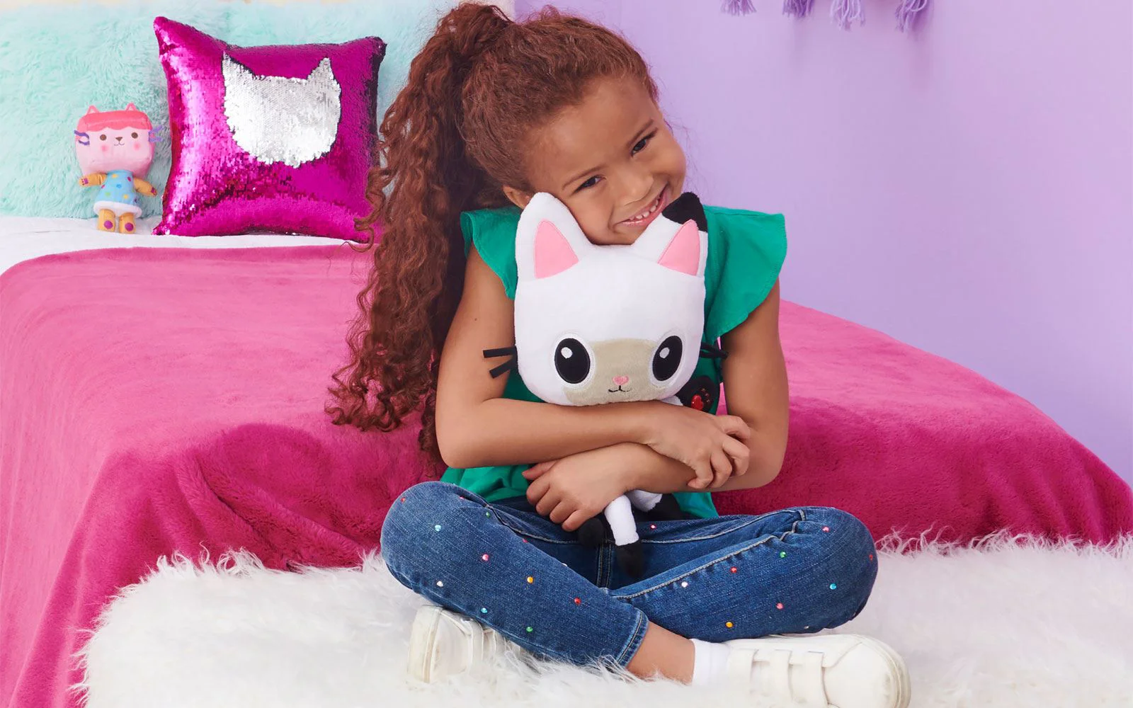 Jucarie de plus Gabby's Dollhouse Pandy Paws cu sunete si lumini foto