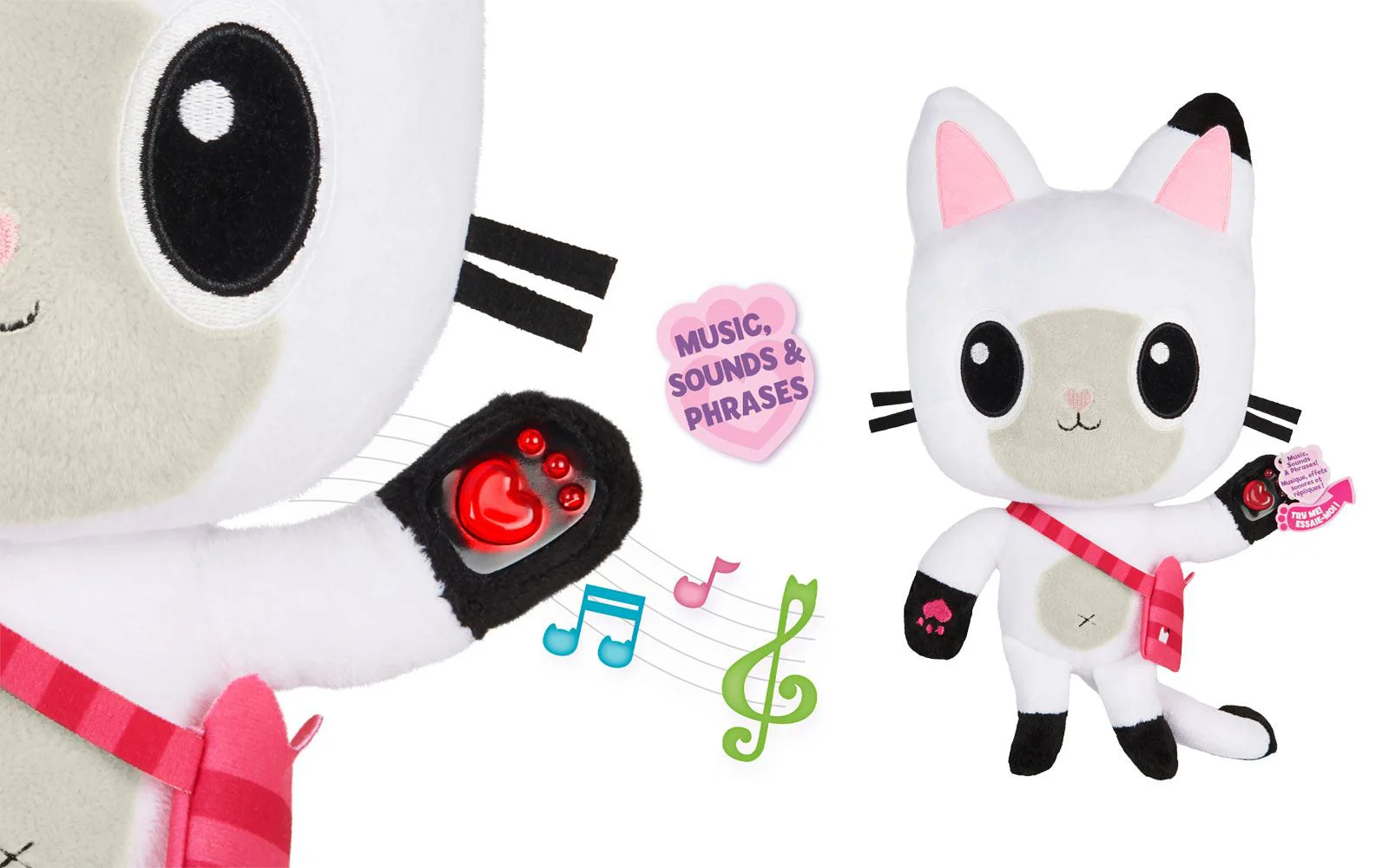 Jucarie de plus Gabby's Dollhouse Pandy Paws cu sunete si lumini foto