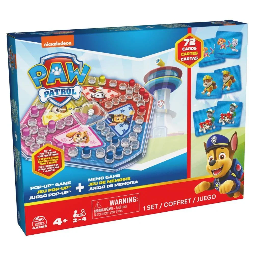 Joc de memorie Paw Patrol Memo Pop Up
