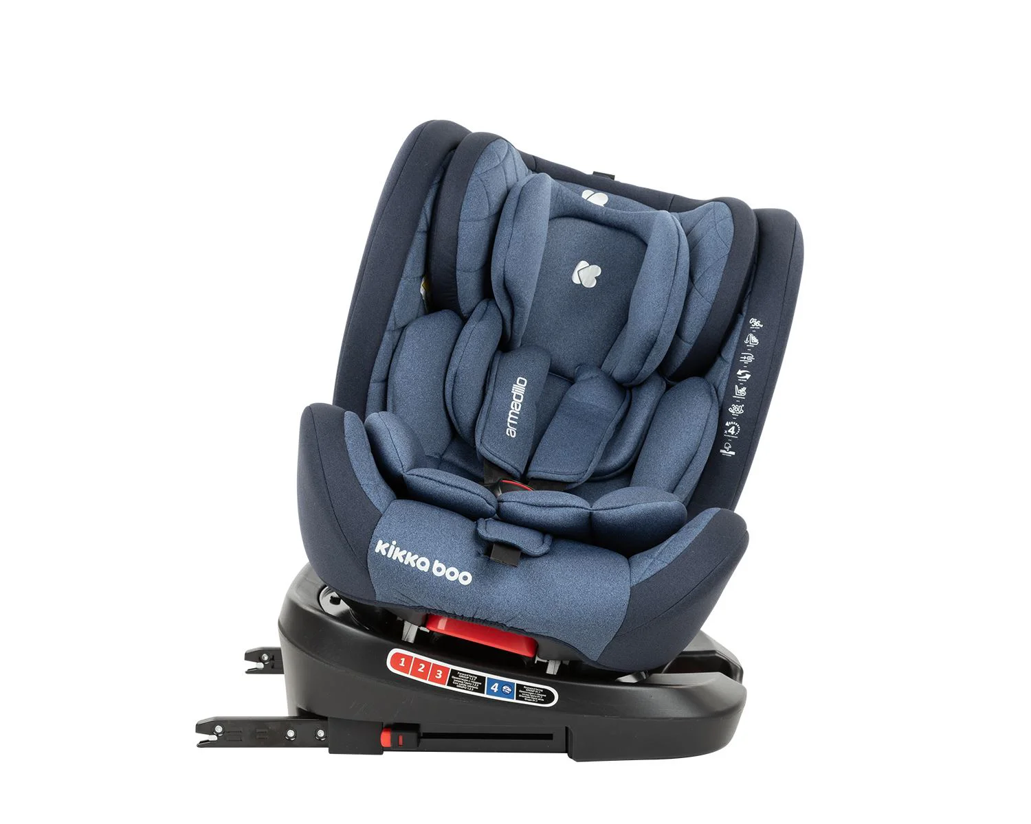 Вращающееся автокресло с изофиксом KikkaBoo Armadillo Blue 0-36 кг foto