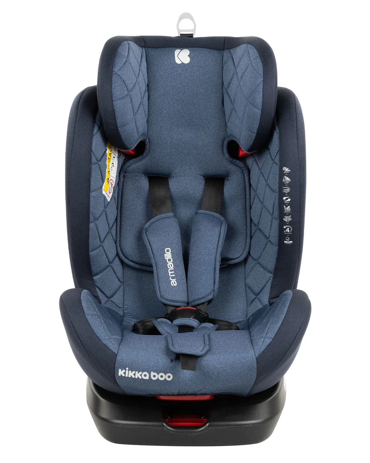 Вращающееся автокресло с изофиксом KikkaBoo Armadillo Blue 0-36 кг foto