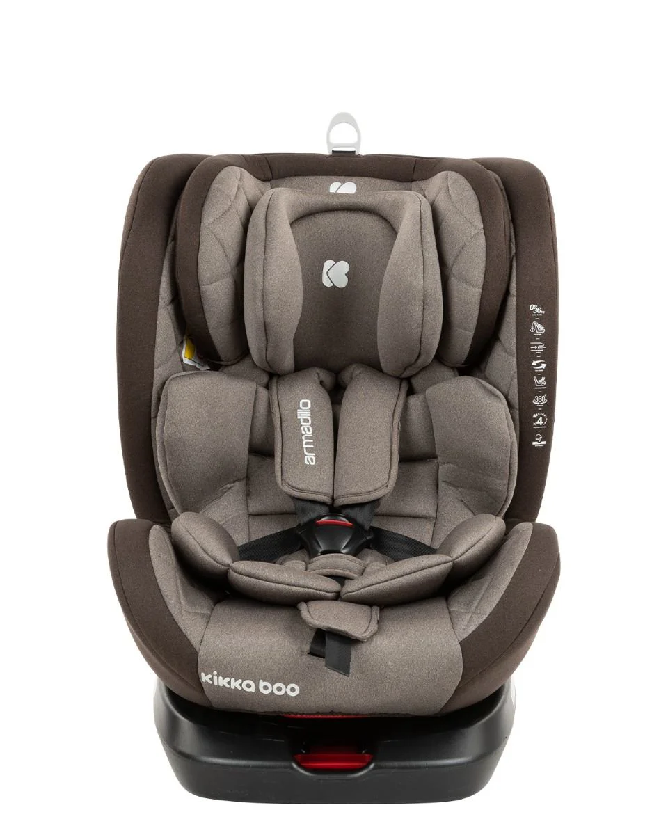 Scaun auto rotativ cu isofix KikkaBoo Armadillo Beige 0-36 kg foto