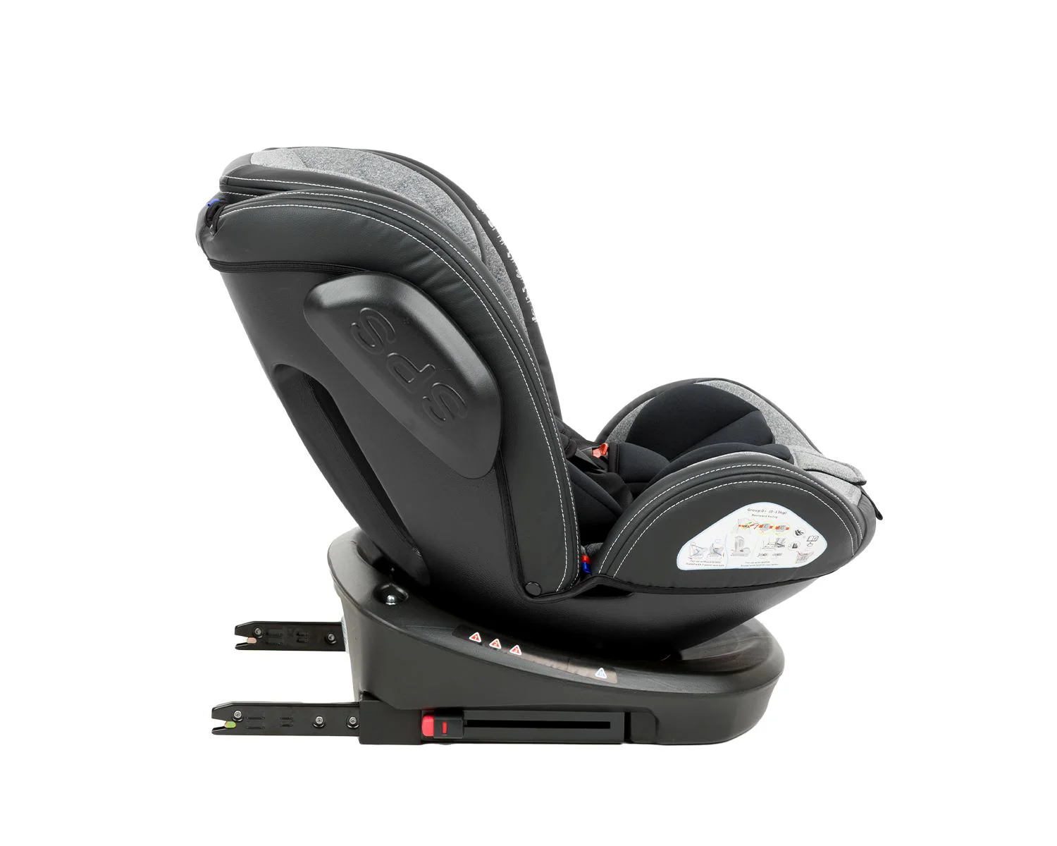 Вращающееся автокресло с изофиксом KikkaBoo Stark Light Grey 0-36 кг foto