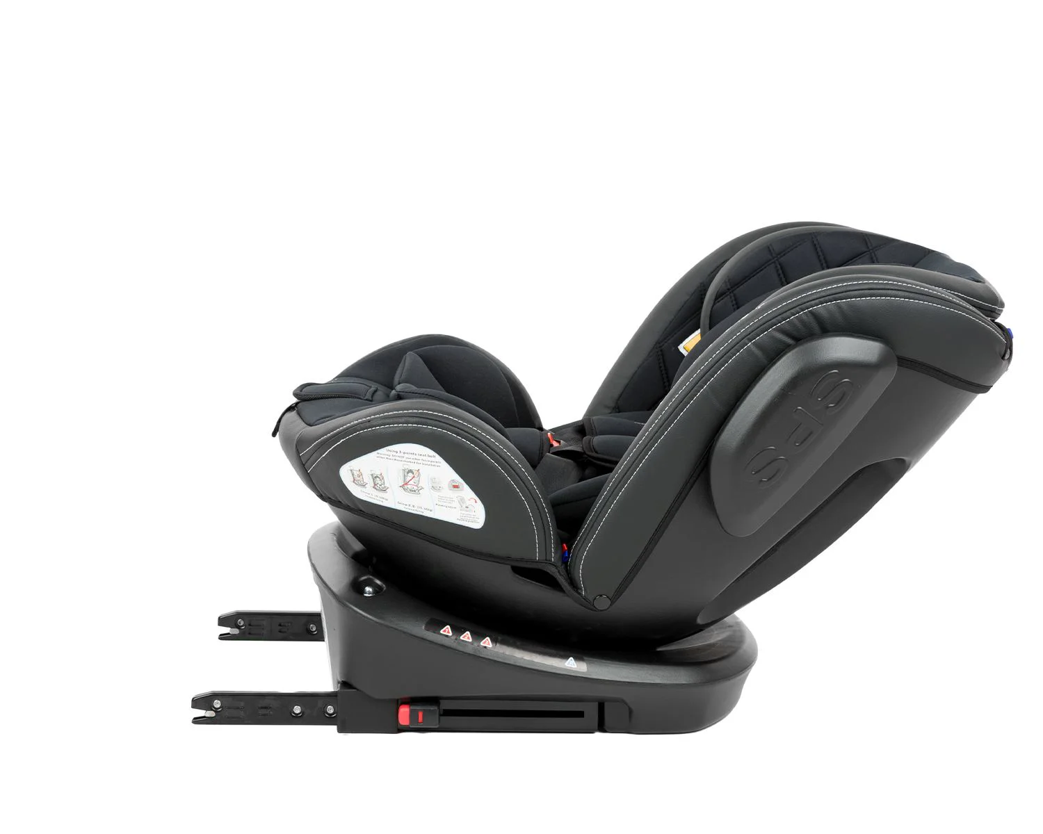 Scaun auto rotativ cu isofix KikkaBoo Stark Black 0-36 kg foto