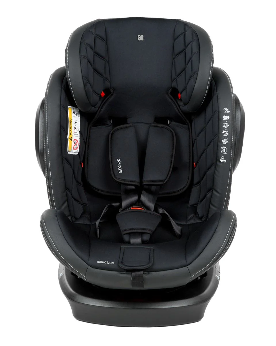 Scaun auto rotativ cu isofix KikkaBoo Stark Black 0-36 kg foto