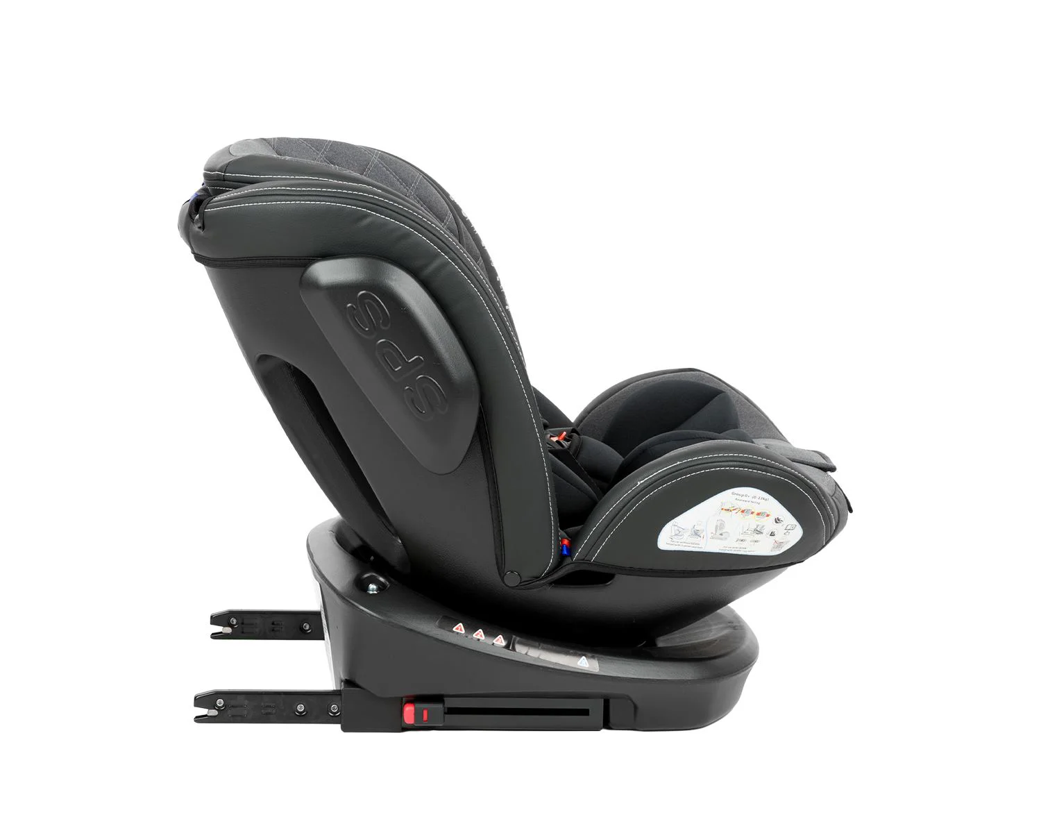 Вращающееся автокресло с изофиксом KikkaBoo Stark Dark Grey 0-36 кг foto