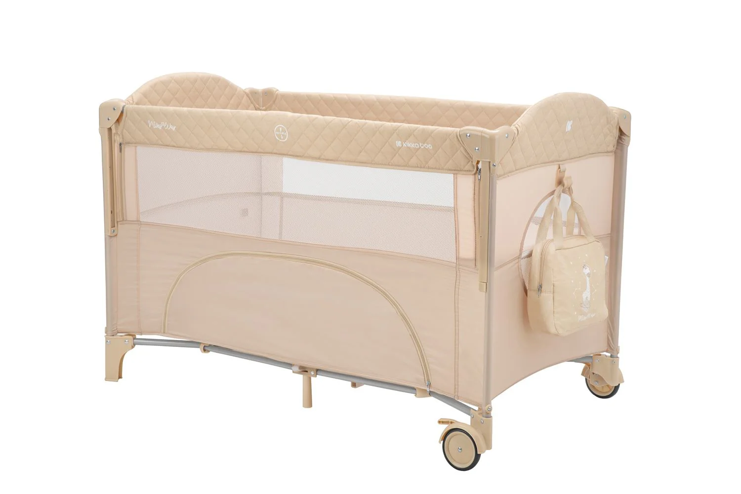 Раскладная кроватка KikkaBoo Milky Way Beige foto