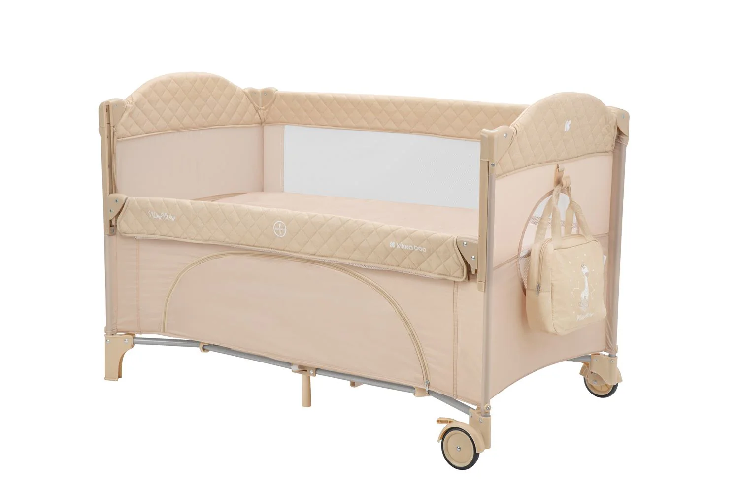 Раскладная кроватка KikkaBoo Milky Way Beige foto