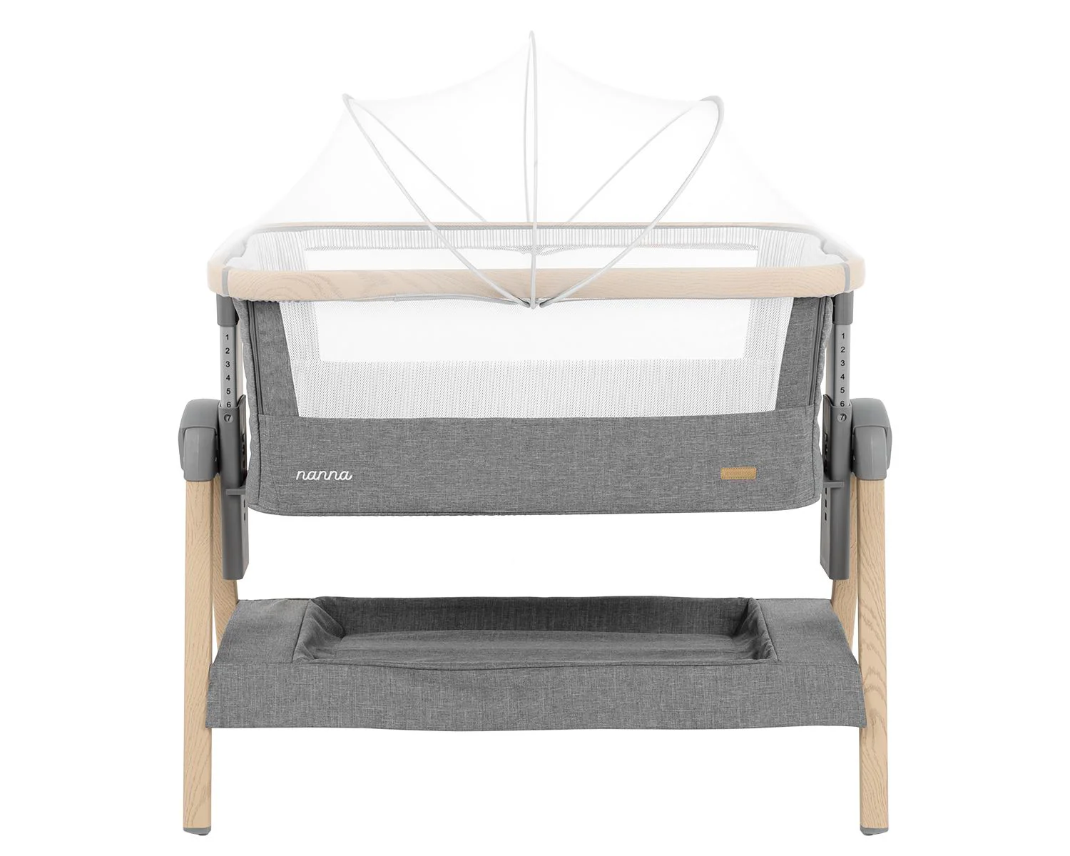 Кроватка co-sleeper KikkaBoo Nanna Dark Grey foto