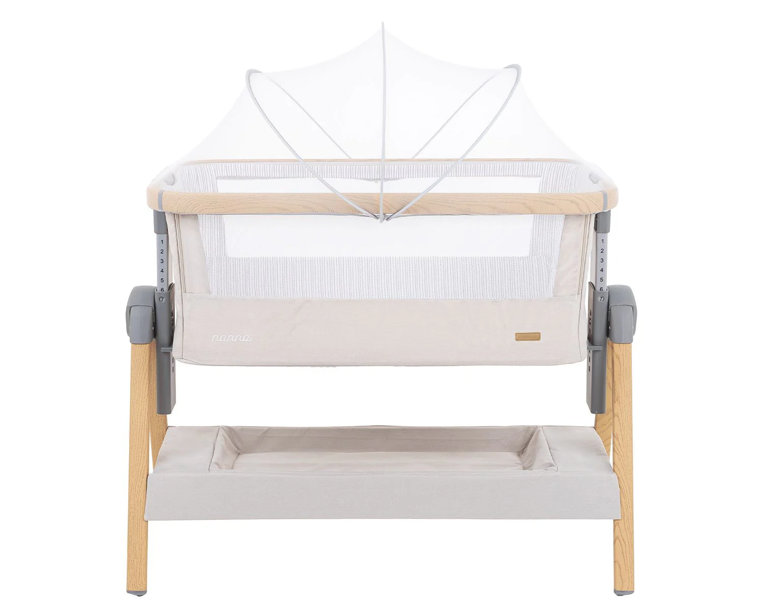 Кроватка co-sleeper KikkaBoo Nanna Beige foto
