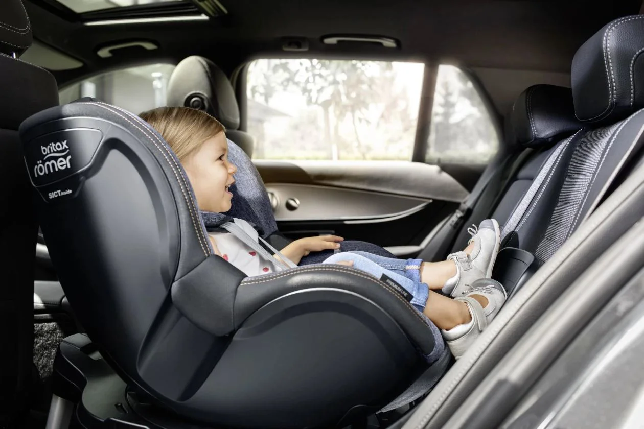 Scaun auto Britax Romer Dualfix i-Size Marble Albastru