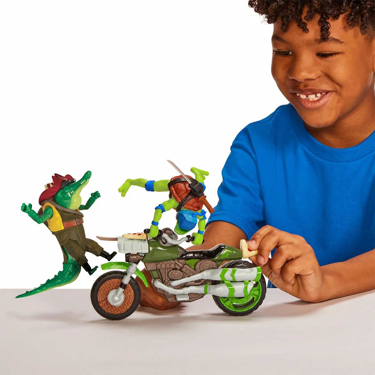 Set de joaca Motocicleta si figurina Leonardo Testoasele Ninja TMNT