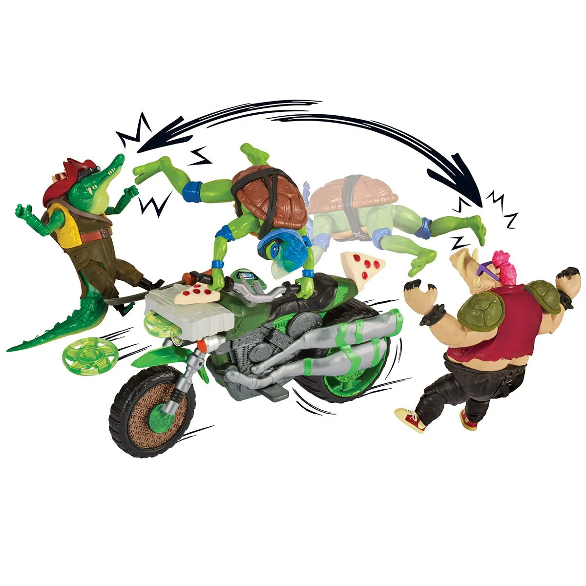 Set de joaca Motocicleta si figurina Leonardo Testoasele Ninja TMNT