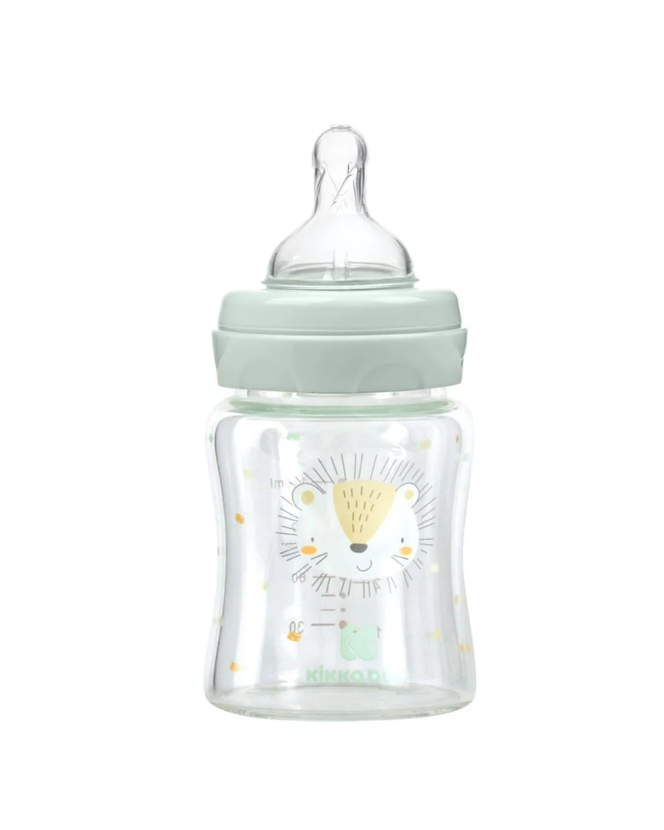 Стеклянная бутылочка KikkaBoo Jungle King Mint, 120 мл