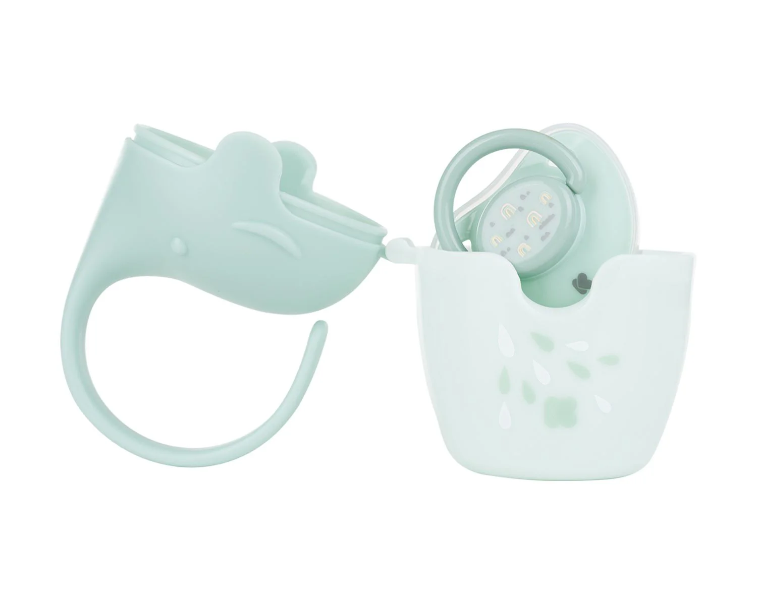 Cutie pentru suzeta KikkaBoo Elephant Mint foto