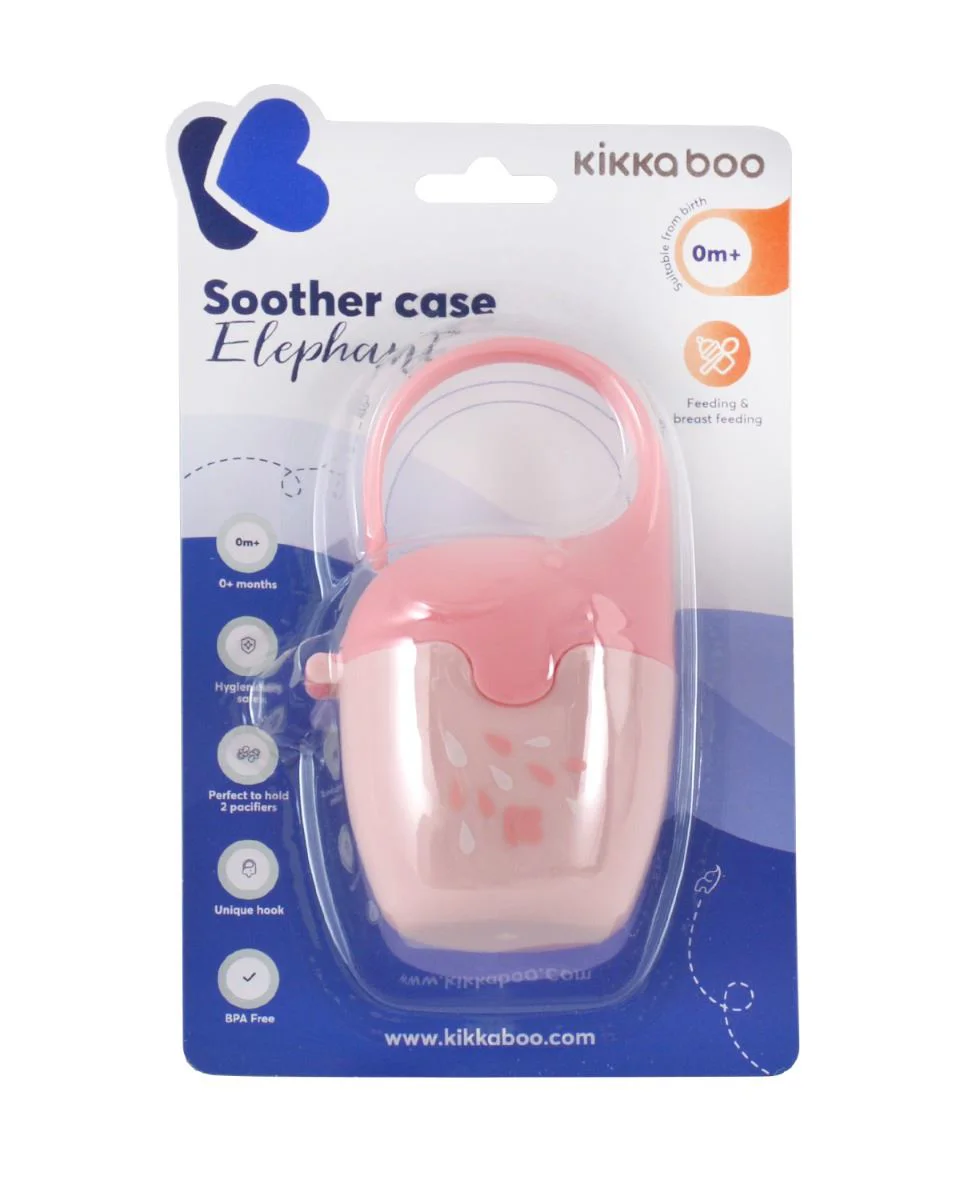 Cutie pentru suzeta KikkaBoo Elephant Pink foto