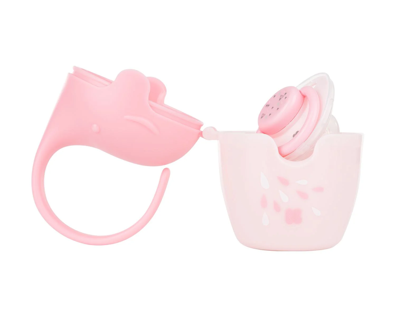 Cutie pentru suzeta KikkaBoo Elephant Pink foto