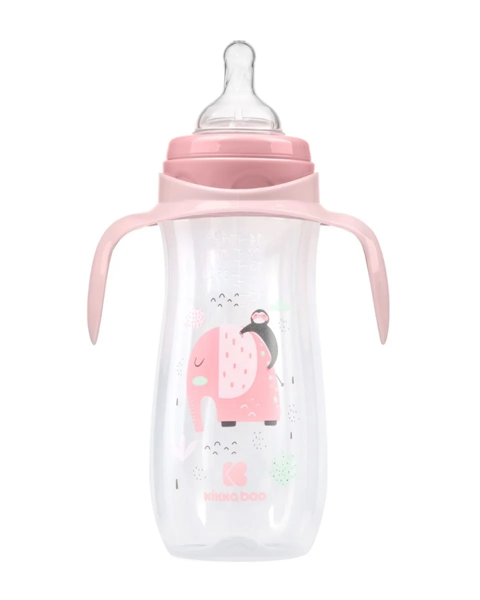 Бутылочка с ручками KikkaBoo Jingle Jungle Pink, 400 мл