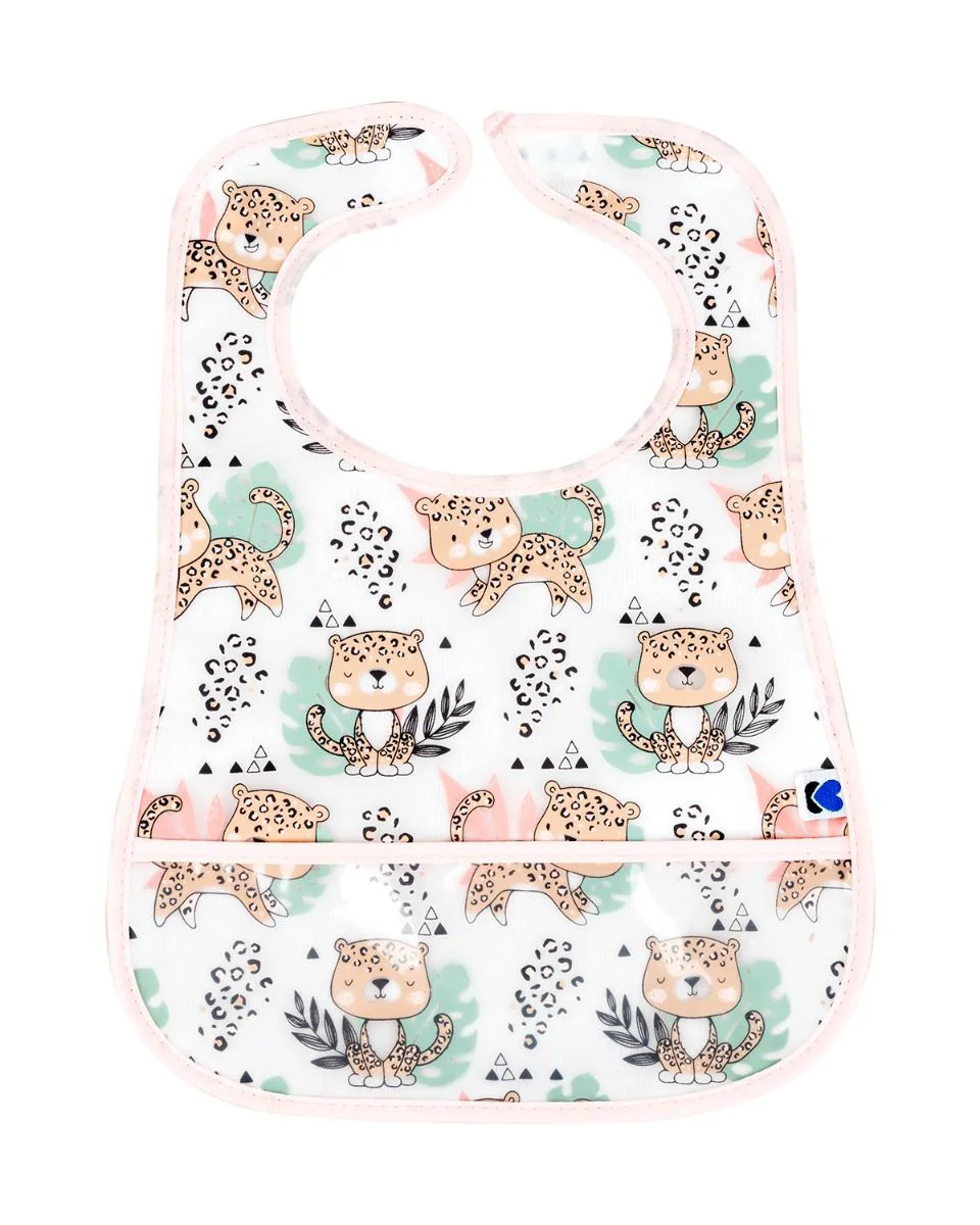 Set 3 bavete cu buzunar KikkaBoo Savanna Pink foto
