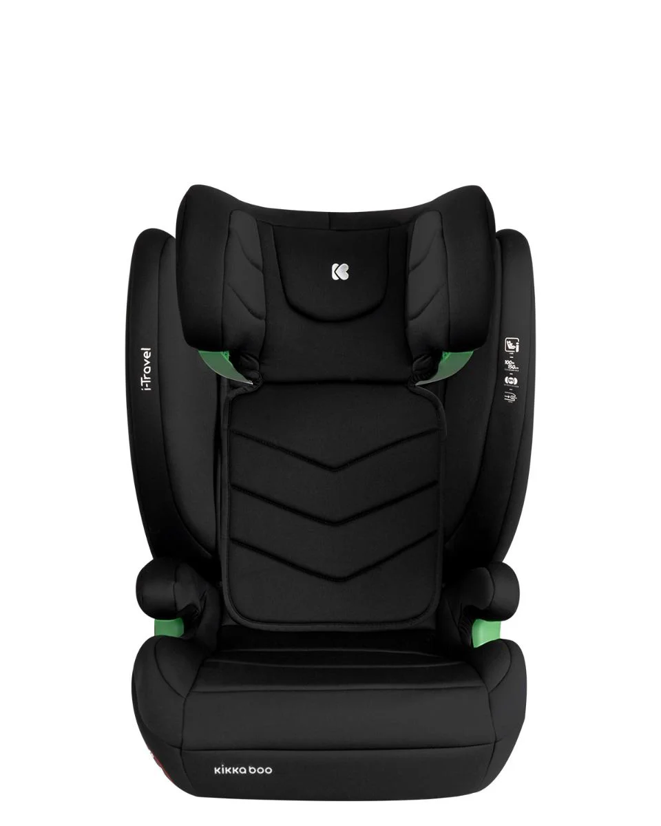 Scaun auto cu isofix i-Size KikkaBoo i-Travel Black, 100-150 cm foto