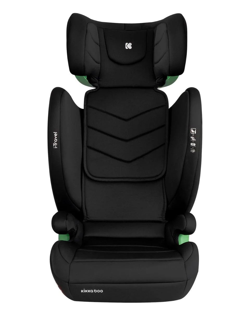 Scaun auto cu isofix i-Size KikkaBoo i-Travel Black, 100-150 cm foto