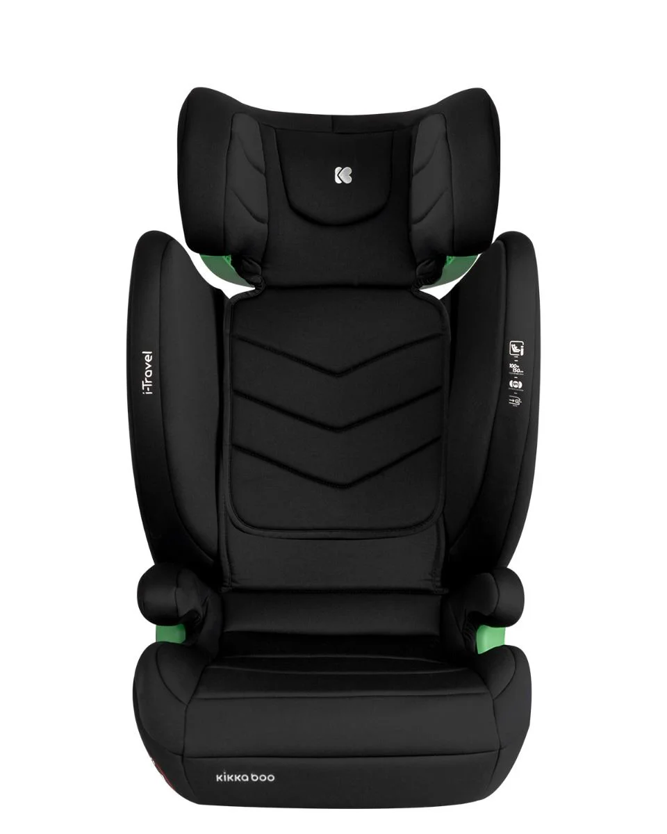 Scaun auto cu isofix i-Size KikkaBoo i-Travel Black, 100-150 cm foto