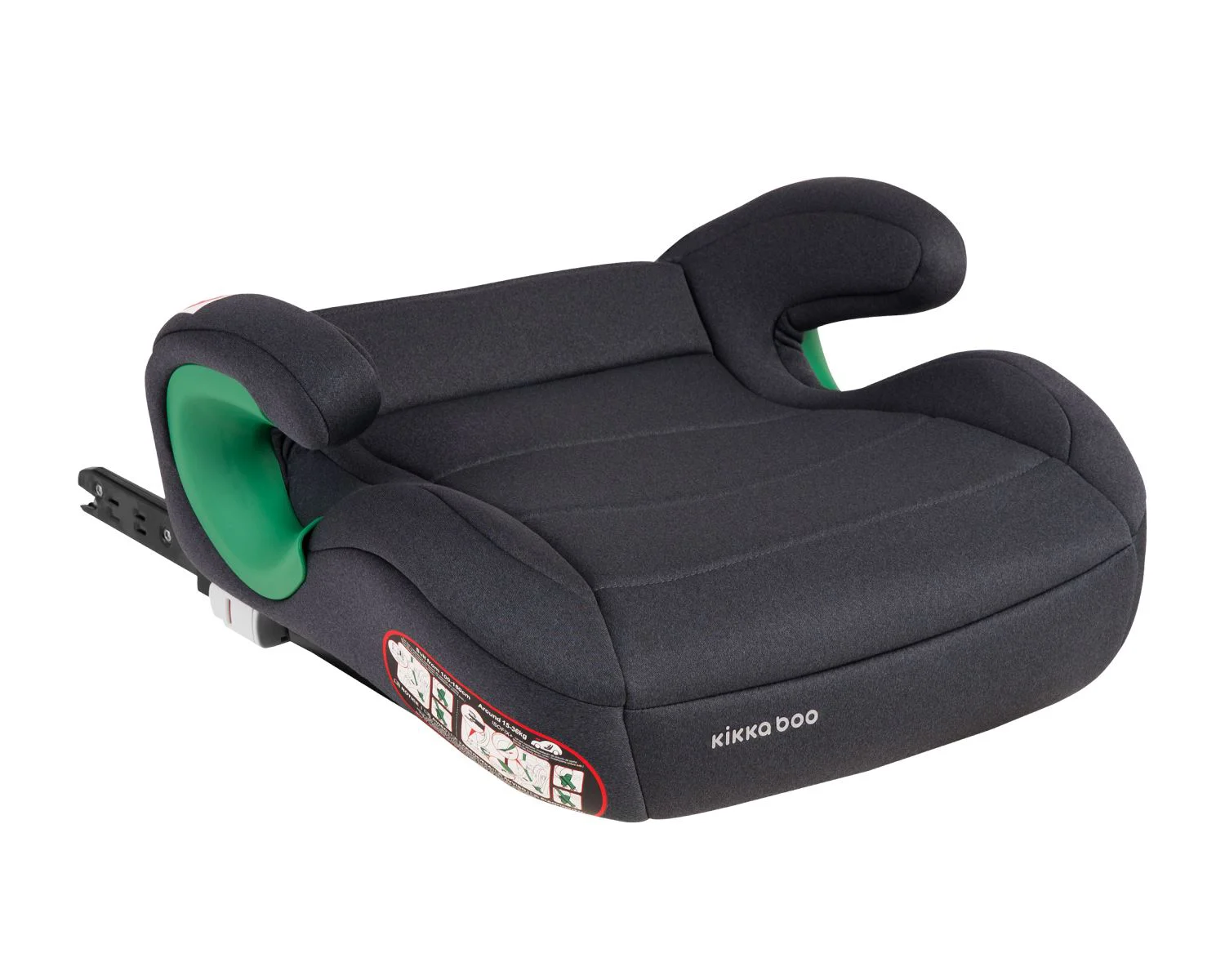 Scaun auto cu isofix i-Size KikkaBoo i-Travel Dark Grey, 100-150 cm foto