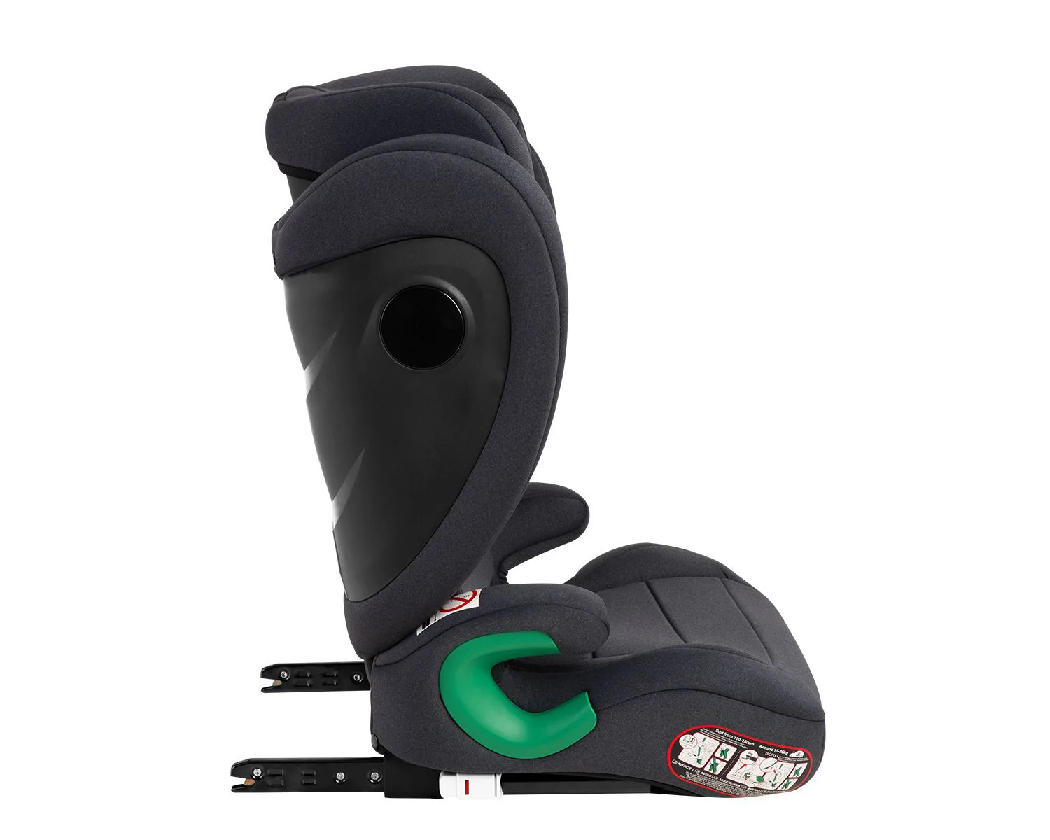 Scaun auto cu isofix i-Size KikkaBoo i-Travel Dark Grey, 100-150 cm foto