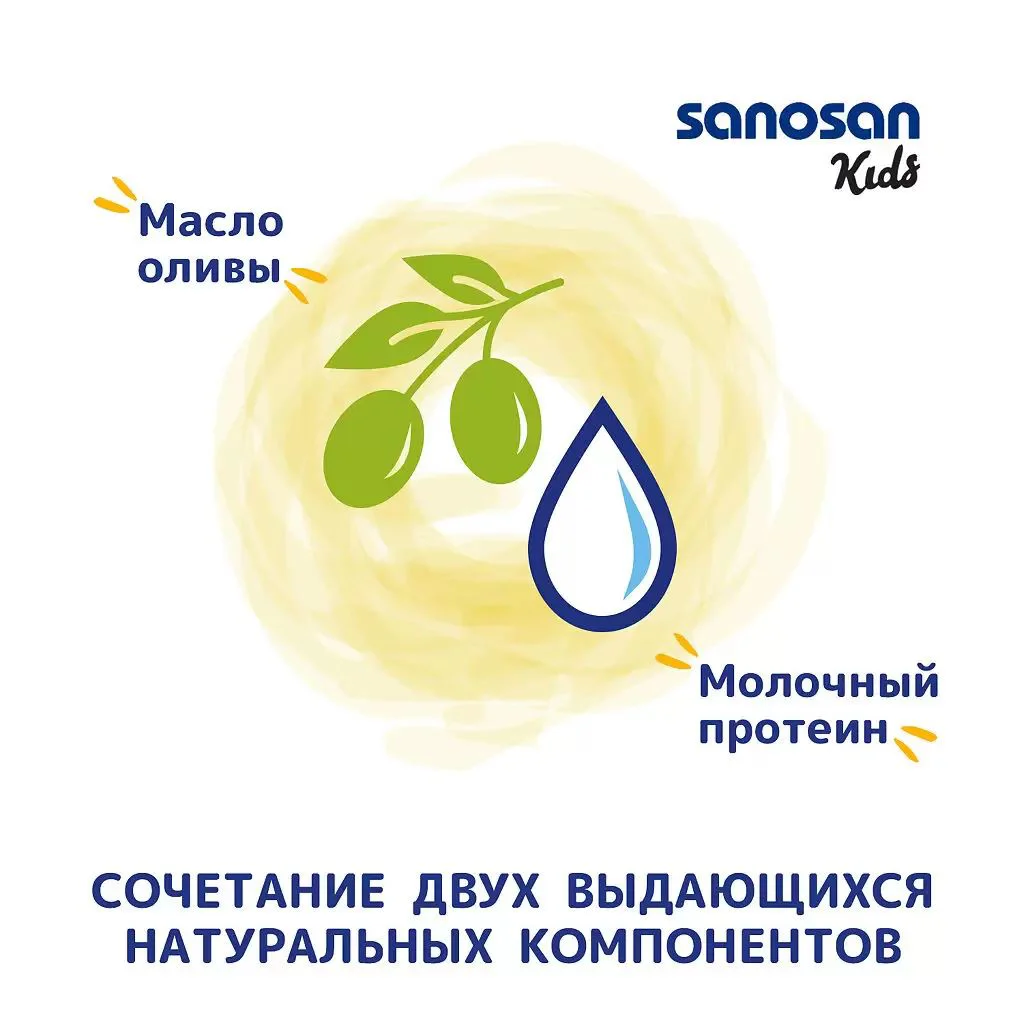 Шампунь для детей Sanosan Kids с ароматом персика, 200 мл