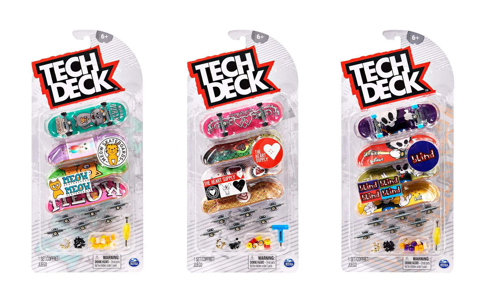 Set de joaca Tech Deck 4 mini skateboard-uri