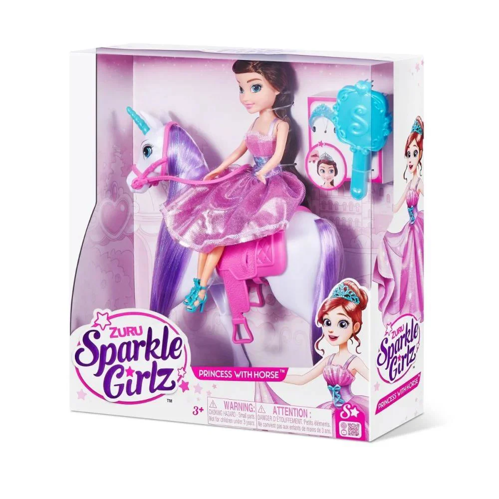 Set de joaca Zuru Sparkle Girlz Papusa cu unicorn