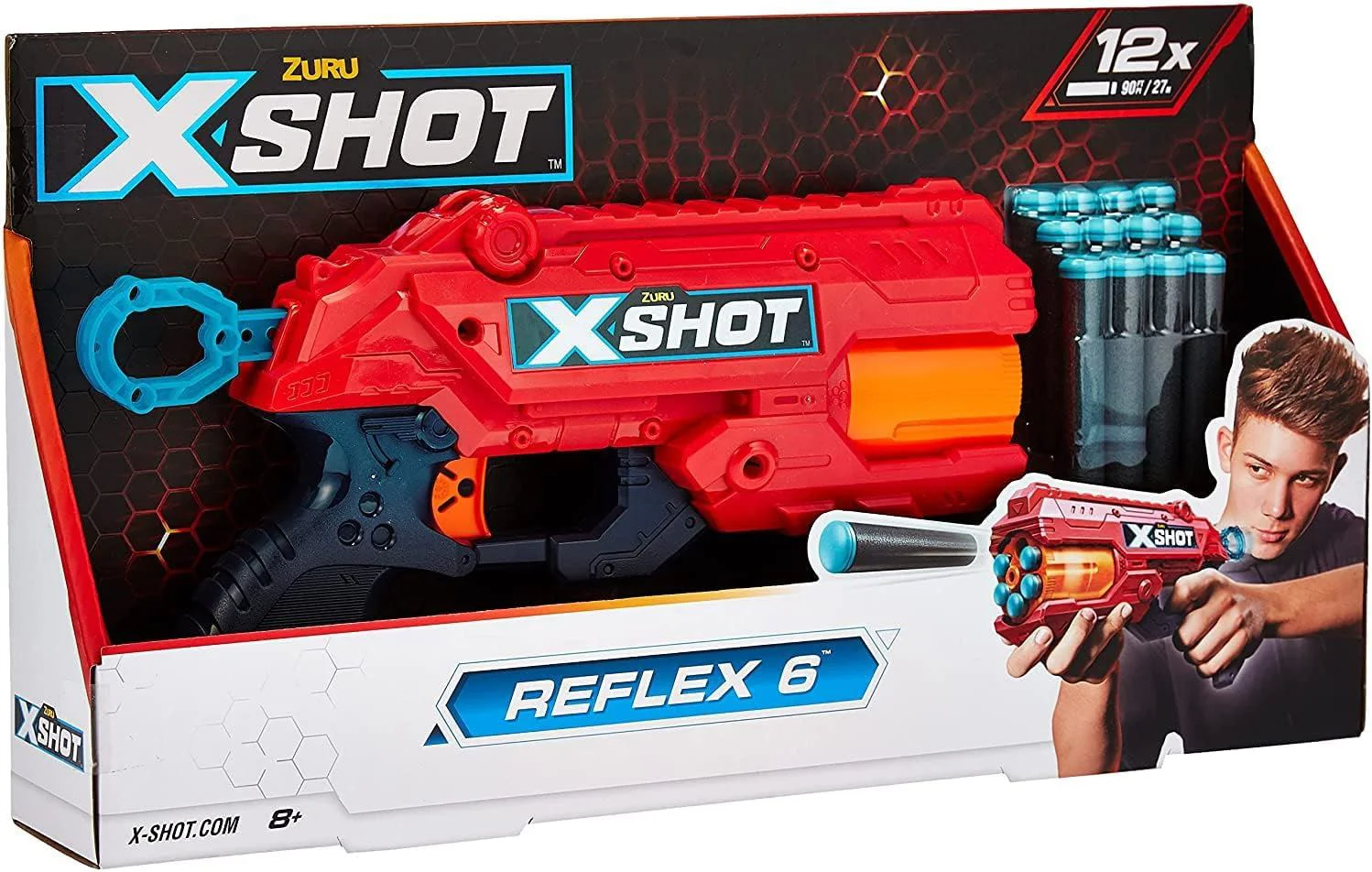 Blaster X-Shot Excel Reflex 6, 12 cartuse