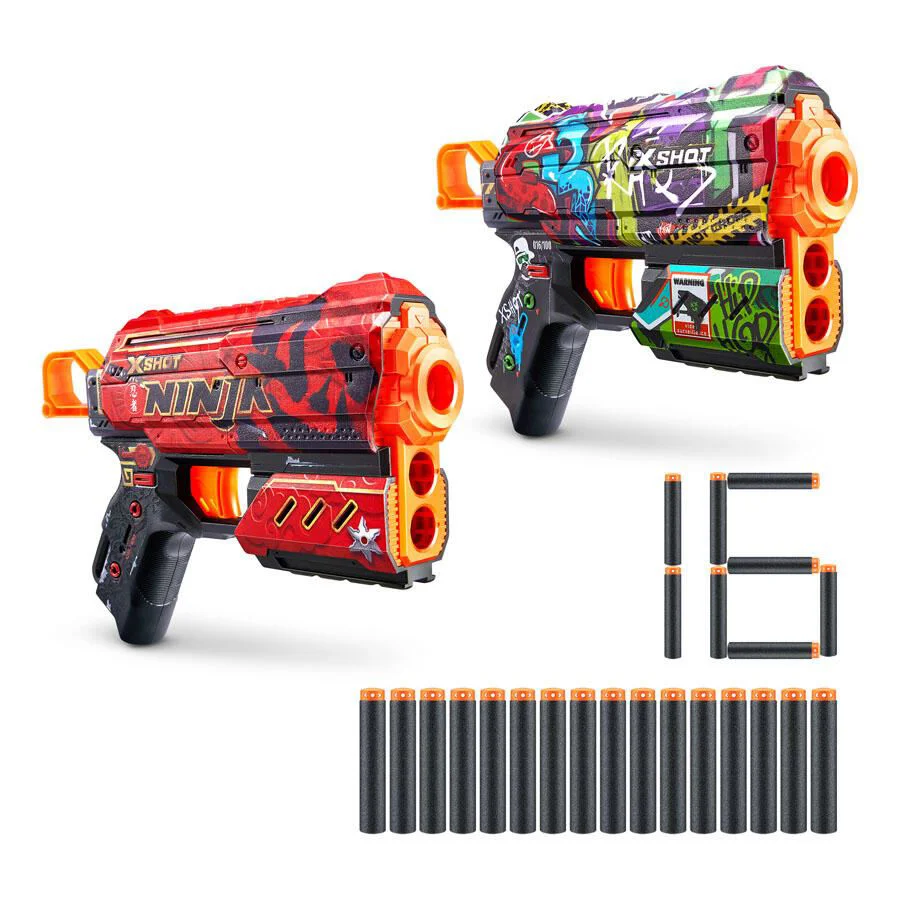 Набор из 2 бластеров X-Shot Skins Flux