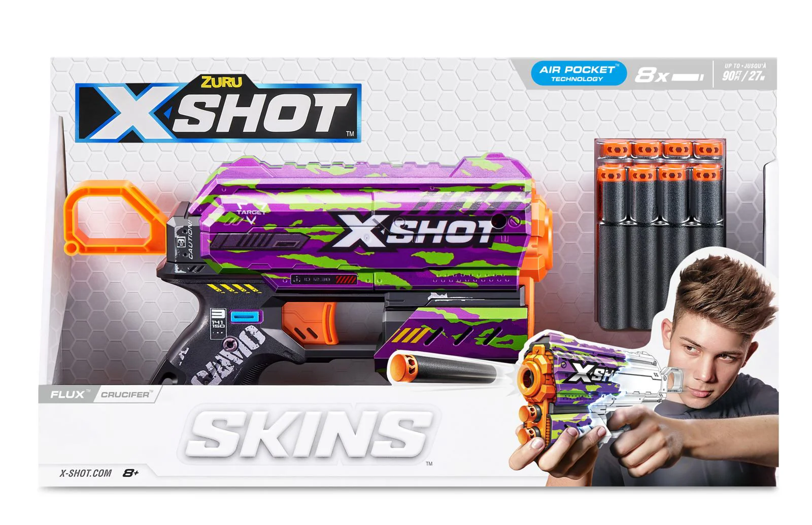 Бластер X-Shot Skins Flux Crucifer